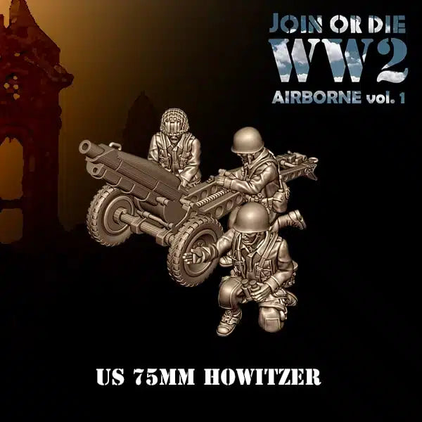 AIRBORNE VOL 1 US AIRBORNE Howitzer | 3D Breed 28mm WW2 Wargaming Miniatures