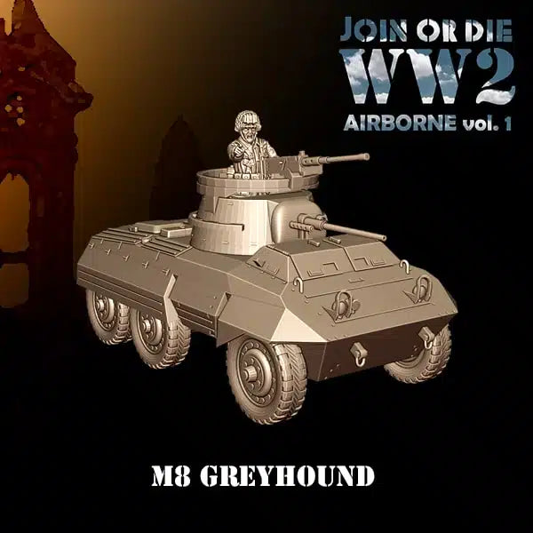 US AIRBORNE M8 GREYHOUND | 3D Breed 28mm WW2 Wargaming Miniatures