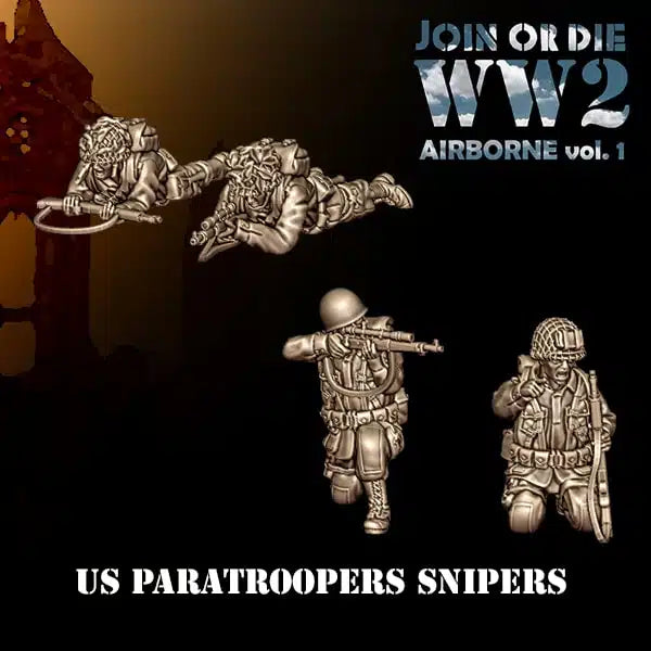 AIRBORNE VOL 1 US AIRBORNE Sniper Teams | 3D Breed 28mm WW2 Wargaming Miniatures
