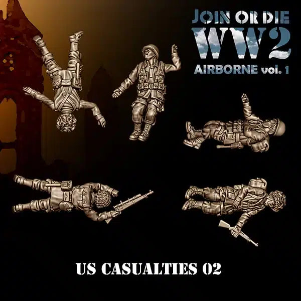 AIRBORNE VOL 1 US AIRBORNE Casualties 02 | 3D Breed 28mm WW2 Wargaming Miniatures