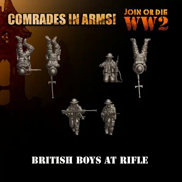 British Army Boys AT Teams | 3D Breed 28mm WW2 Wargaming Miniatures Role Playing Miniatures