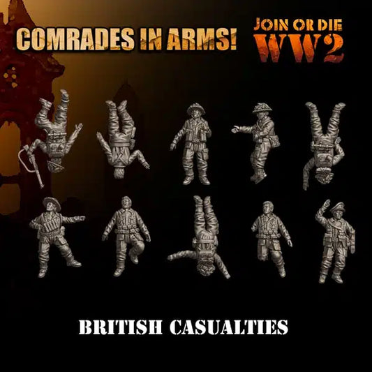 British Army Casualties | 3D Breed 28mm WW2 Wargaming Miniatures Role Playing Miniatures
