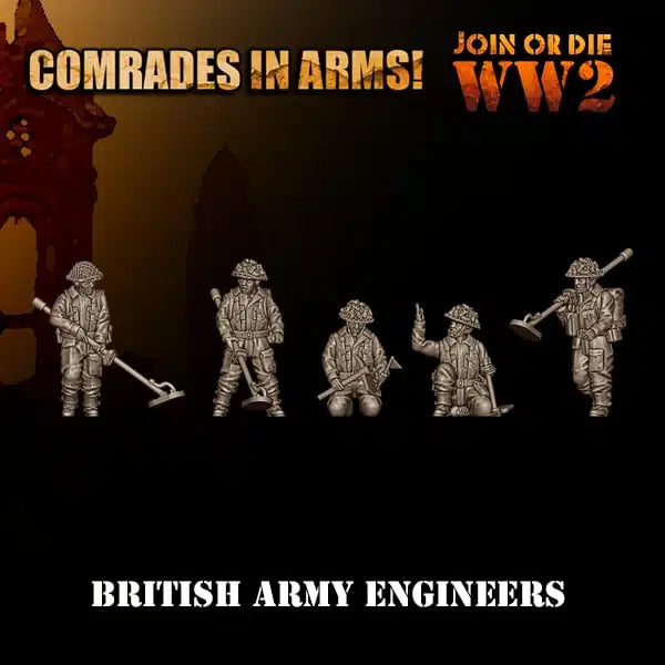 British Army Engineers | 3D Breed 28mm WW2 Wargaming Miniatures Role Playing Miniatures
