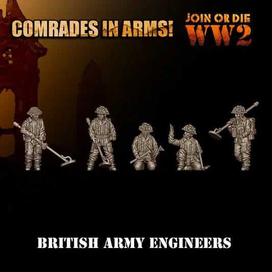 British Army Engineers | 3D Breed 28mm WW2 Wargaming Miniatures Role Playing Miniatures