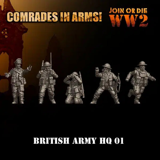 British Army HQ 1 | 3D Breed 28mm WW2 Wargaming Miniatures Role Playing Miniatures