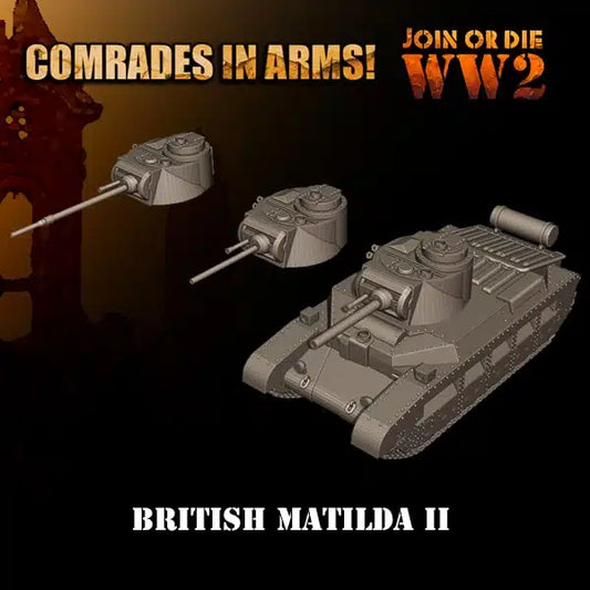 British Army Matilda II | 3D Breed 28mm WW2 Wargaming Miniatures Role Playing Miniatures