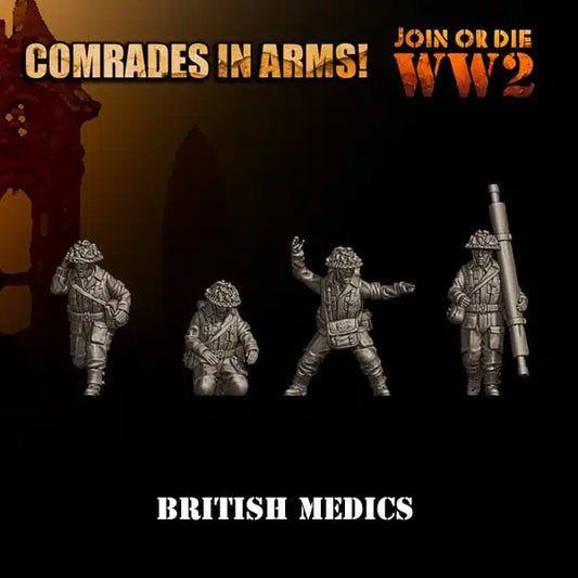 British Army Medics | 3D Breed 28mm WW2 Wargaming Miniatures Role Playing Miniatures