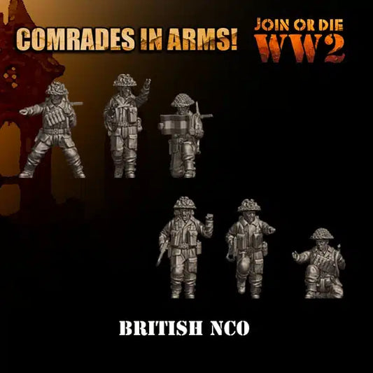 British Army NCOs | 3D Breed 28mm WW2 Wargaming Miniatures Role Playing Miniatures