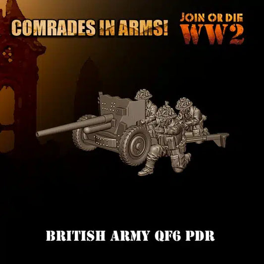 British Army 6 Pdr | 3D Breed 28mm WW2 Wargaming Miniatures Role Playing Miniatures