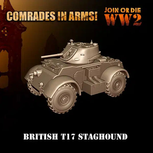 British Army T-17 Staghound | 3D Breed 28mm WW2 Wargaming Miniatures Role Playing Miniatures