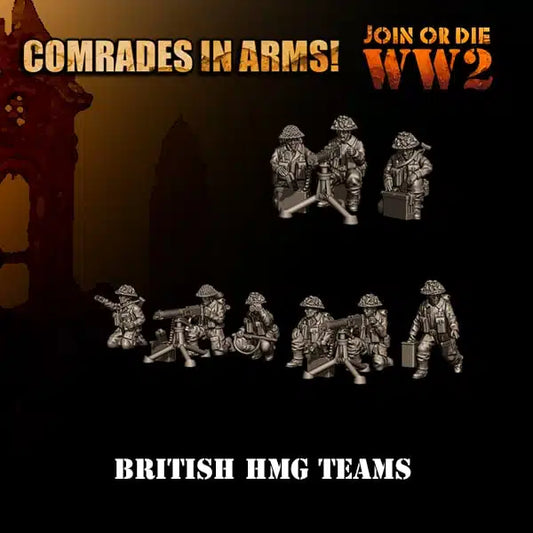 British Army HMG Teams | 3D Breed 28mm WW2 Wargaming Miniatures Role Playing Miniatures