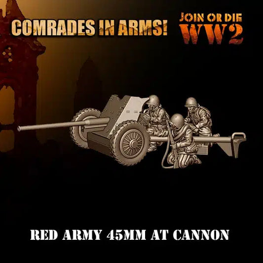 Soviet Army 45mm AT Cannon | 3D Breed 28mm WW2 Wargaming Miniatures Role Playing Miniatures