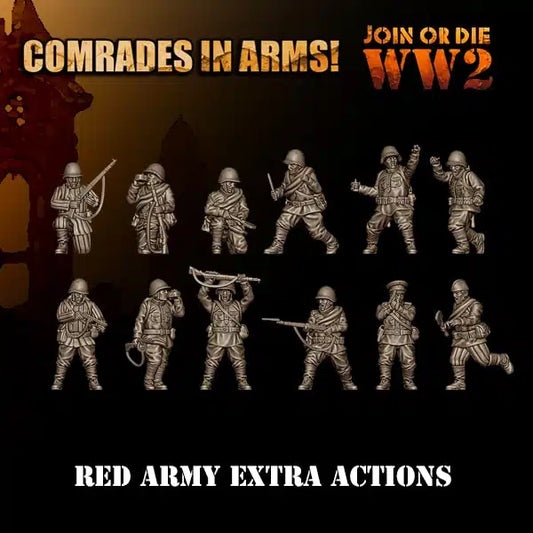 Soviet Army Extra Poses | 3D Breed 28mm WW2 Wargaming Miniatures Role Playing Miniatures