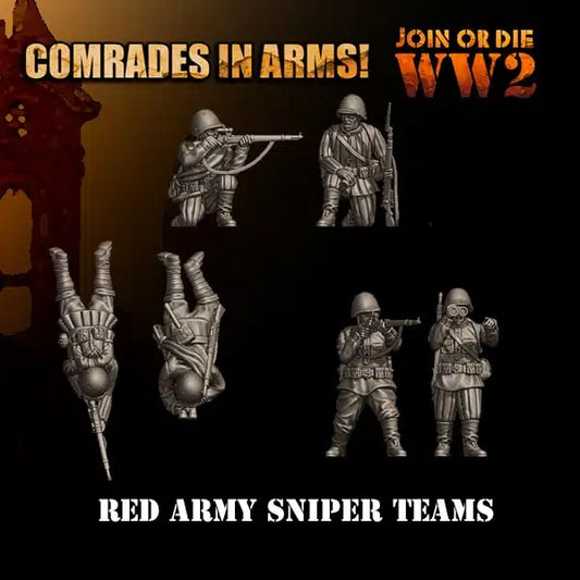 Soviet Army Sniper Teams | 3D Breed 28mm WW2 Wargaming Miniatures Role Playing Miniatures
