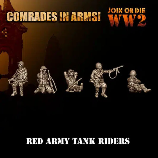 Soviet Army Tank Riders | 3D Breed 28mm WW2 Wargaming Miniatures Role Playing Miniatures