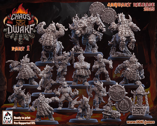 Magma Dwarfs Fantasy Football Team | Ugni Miniatures Role Playing Miniatures