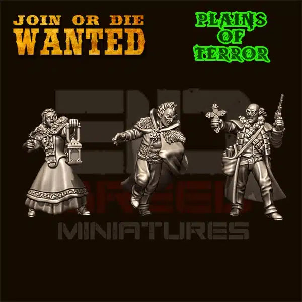 JOIN OR DIE WANTED PLAINS OF TERROR HALLOWEEN GIFT | 3D Breed 28mm Wild West Wargaming Miniatures