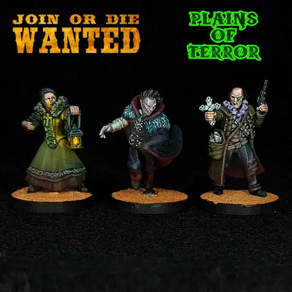 JOIN OR DIE WANTED PLAINS OF TERROR HALLOWEEN GIFT | 3D Breed 28mm Wild West Wargaming Miniatures