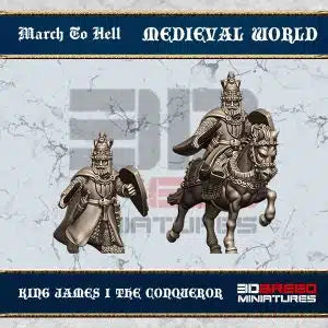 Medieval English King James | 3DBreed 15mm Wargaming Miniatures Role Playing Miniatures