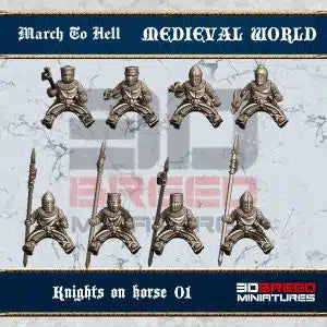 Medieval West European Knights | 3DBreed 15mm Wargaming Miniatures Role Playing Miniatures