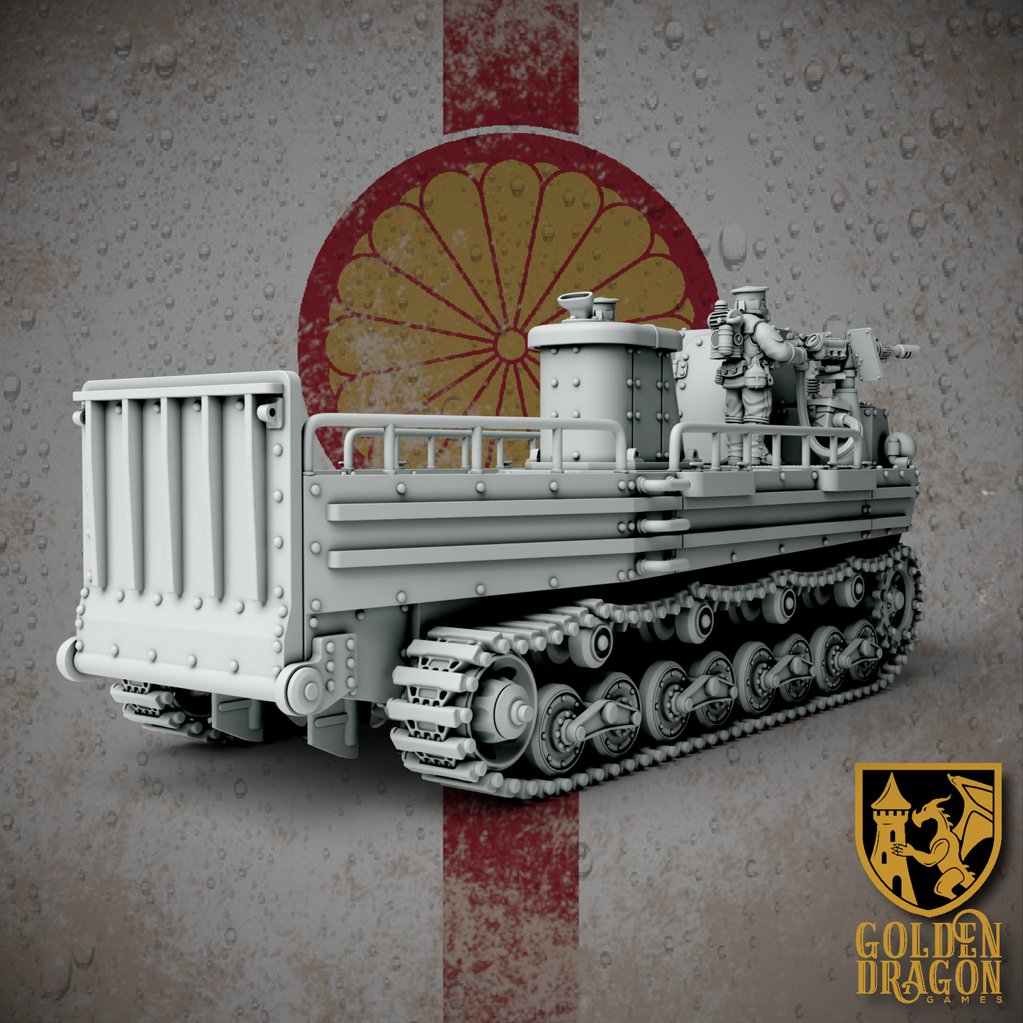 Empire of Japan Type 4 Ka-Tsu-Kai Amphibous Landing Craft | Golden Dragon Games Weird WW2 Role Playing Miniatures