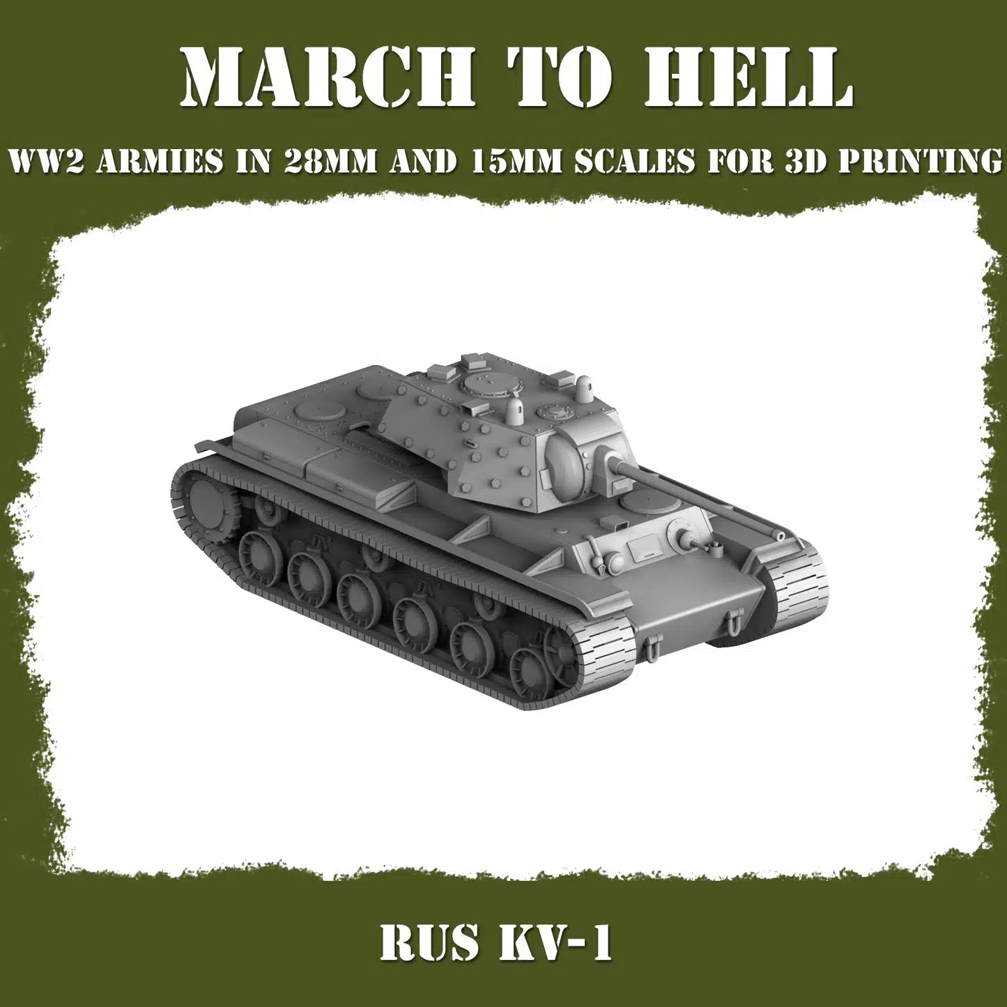 WW2 RED ARMY KV01 | 3DBreed 15mm Wargaming Miniatures
