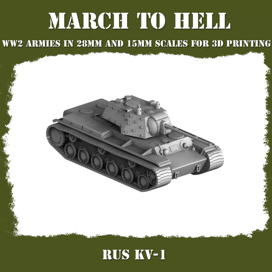 WW2 RED ARMY KV01 | 3DBreed 15mm Wargaming Miniatures