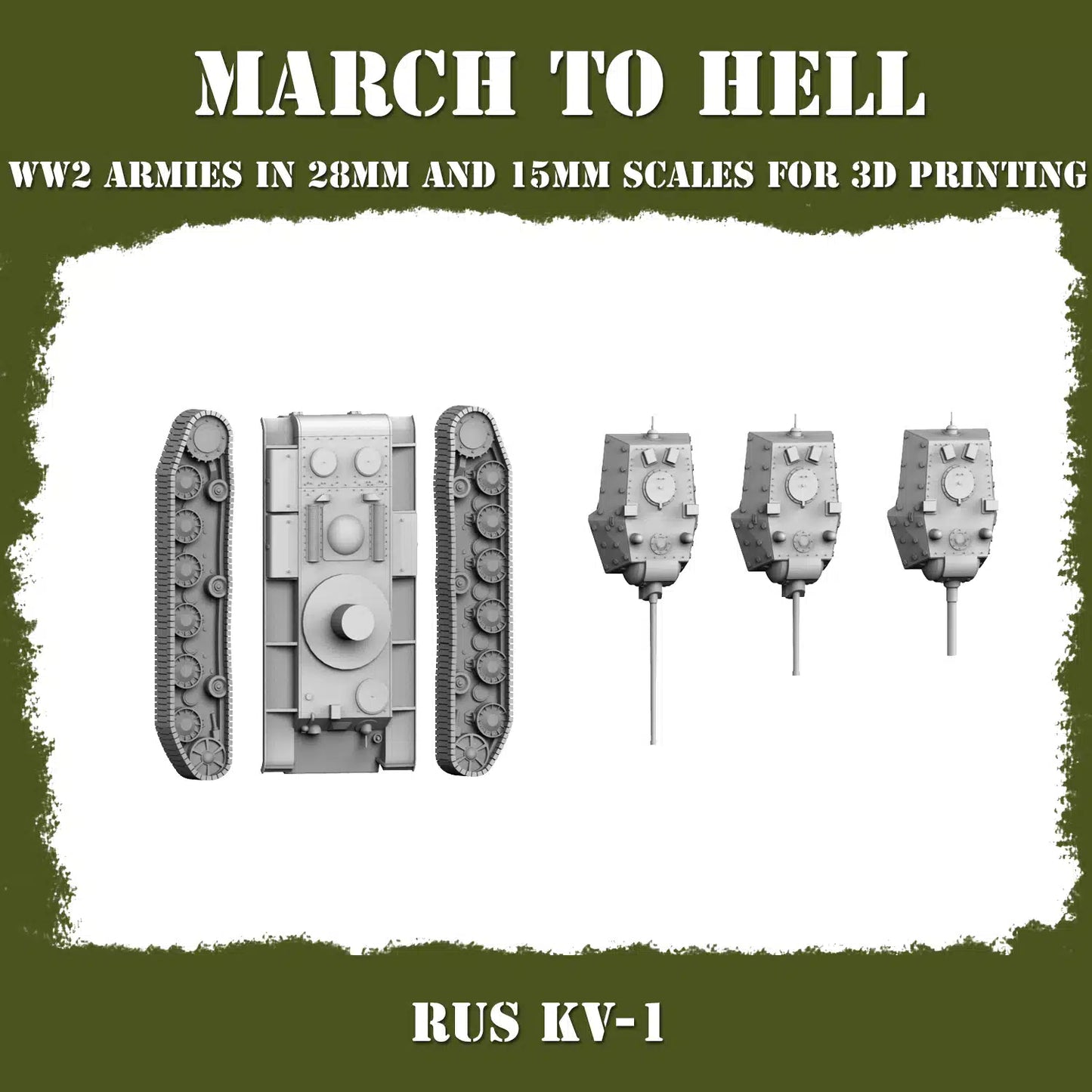 WW2 RED ARMY KV01 | 3DBreed 15mm Wargaming Miniatures