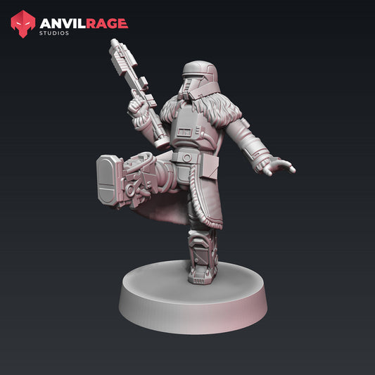 Kick Trooper | Anvilrage Galactic SciFi Miniatures 32mm 1/47 Legion Scale Role Playing Miniatures