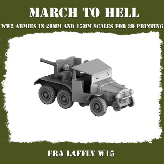 WW2 FRENCH ARMY LAFFLY W15 DESTROYED | 3DBreed 15mm Wargaming Miniatures