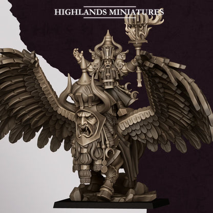 Sons of Marduk Great Sorcerer on Lamassu | Highlands Miniatures 28/32mm Fantasy Wargaming Miniatures