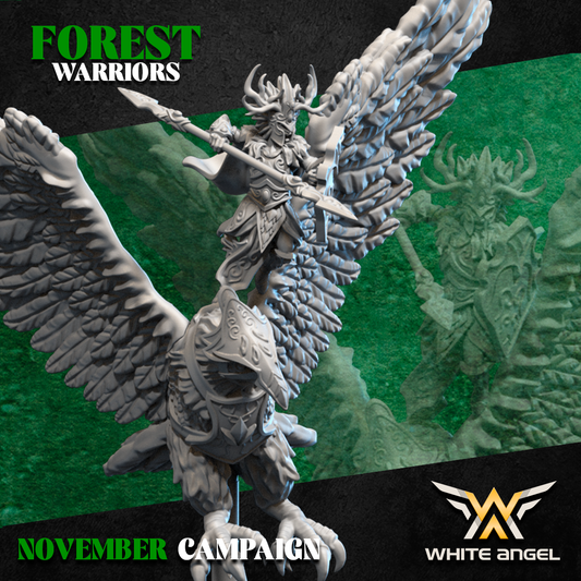 Forest Elves Lord of Eagles | White Angel 28/32mm Fantasy Wargaming Miniatures Role Playing Miniatures
