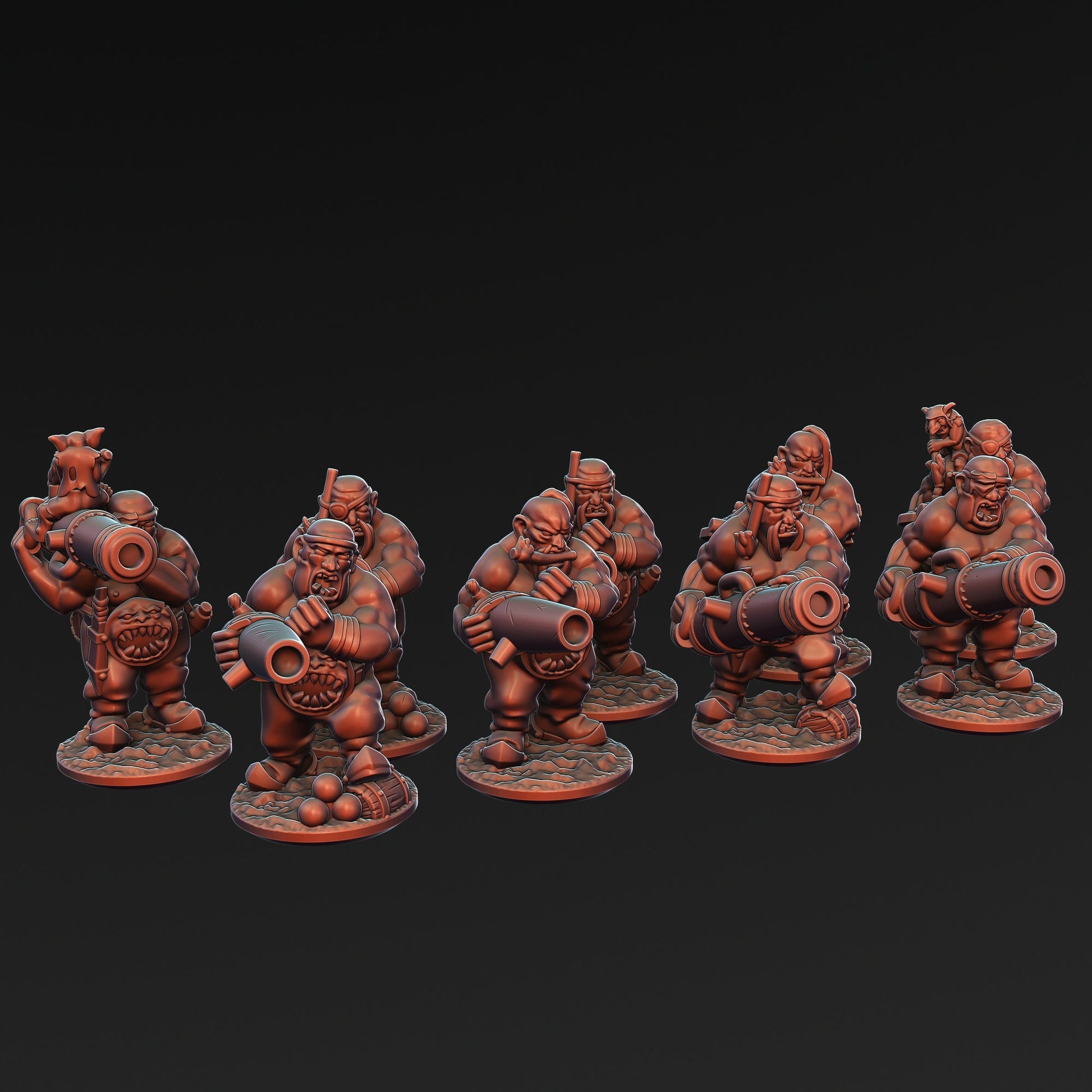 Ogre Tribes Leadbelchers | Greenskin Miniatures 10Mm Fantasy Wargaming Role Playing