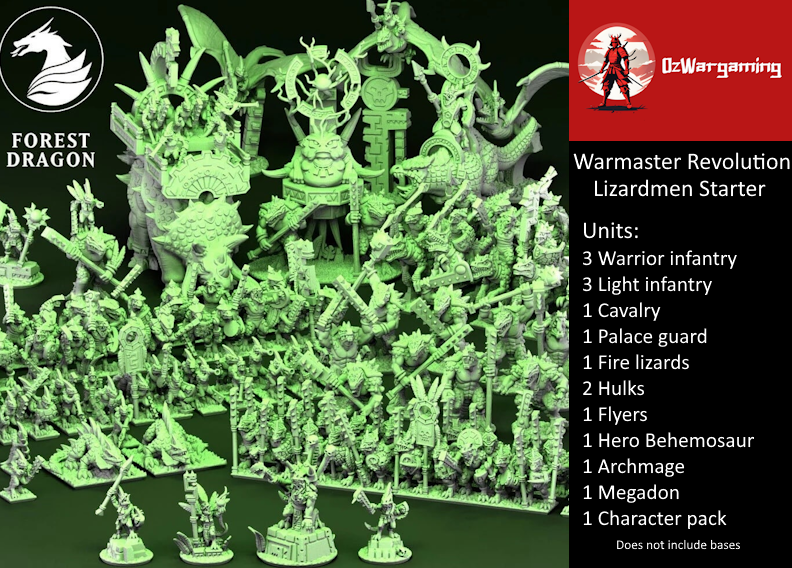 Lizardpeople Army Bundle | Forest Dragon 10mm Fantasy Wargaming Miniatures