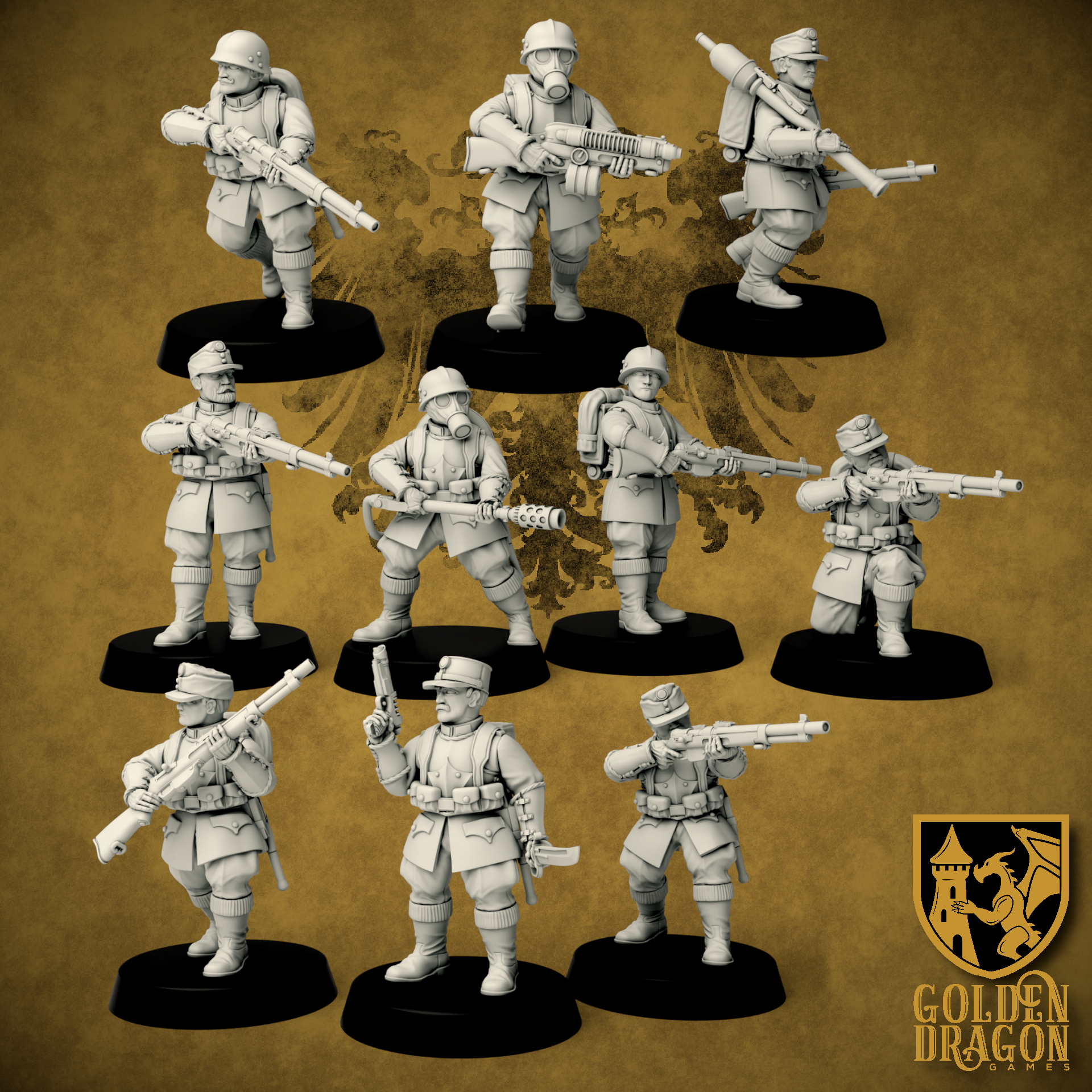 Holy Roman Empire Imperial Landwehr | Golden Dragon Games Weird WW2 Role Playing Miniatures