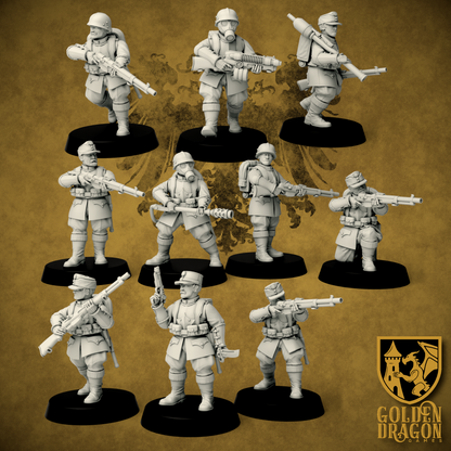 Holy Roman Empire Imperial Landwehr | Golden Dragon Games Weird WW2 Role Playing Miniatures