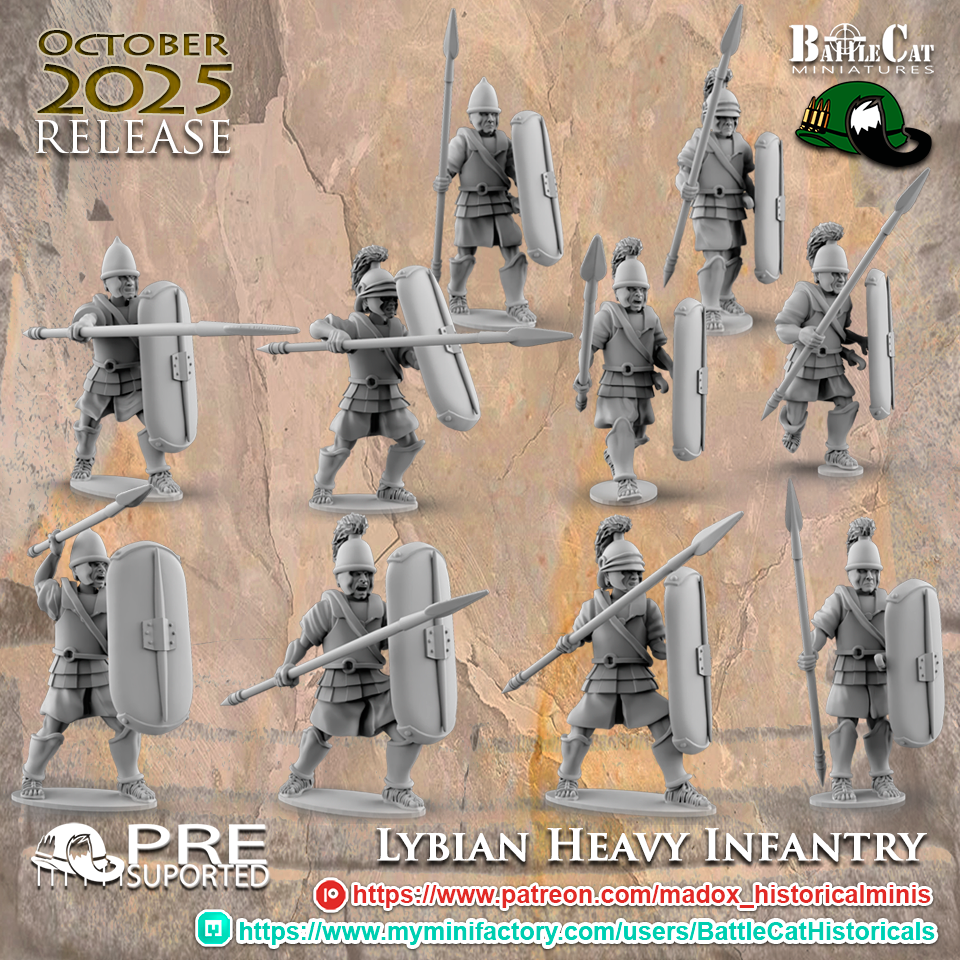 Libyan Heavy Infantry | Battlecat 28mm Historical Wargaming Miniatures Role Playing Miniatures