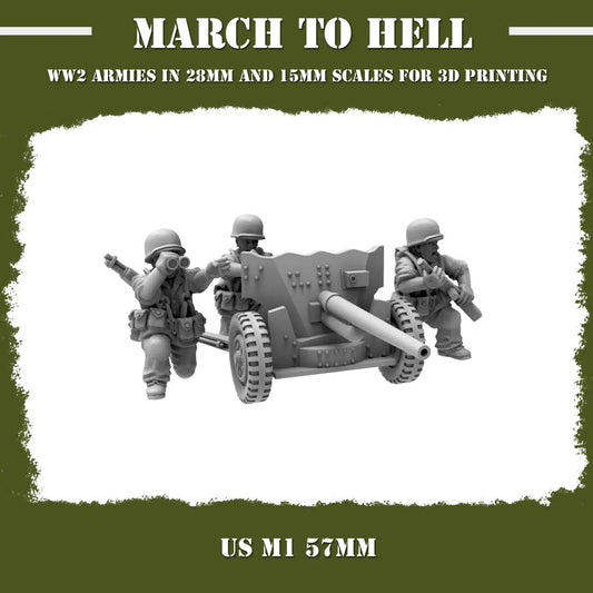 WW2 UNITES STATES MARINES (USM) M1 57mm (CANNON) | 3DBreed 15mm Wargaming Miniatures