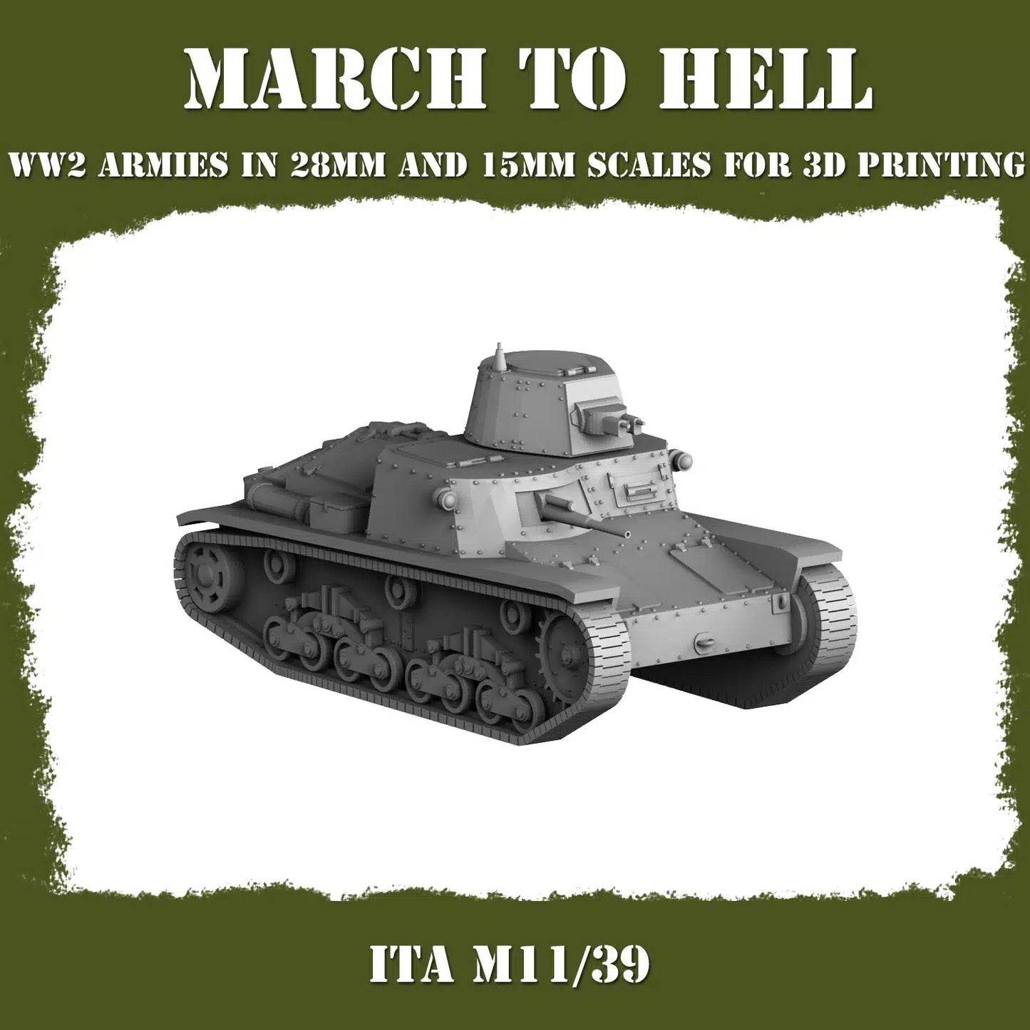 WW2 ITALIAN ARMY (BERSAGLIERI) M11_39 | 3DBreed 15mm Wargaming Miniatures