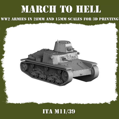 WW2 ITALIAN ARMY (BERSAGLIERI) M11_39 | 3DBreed 15mm Wargaming Miniatures