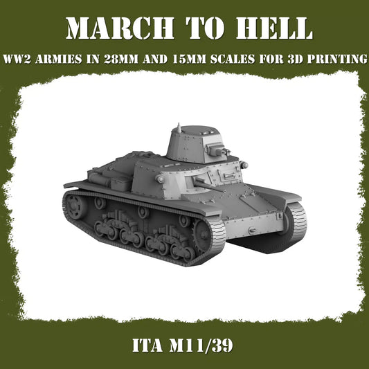 WW2 ITALIAN ARMY (BERSAGLIERI) M11_39 | 3DBreed 15mm Wargaming Miniatures