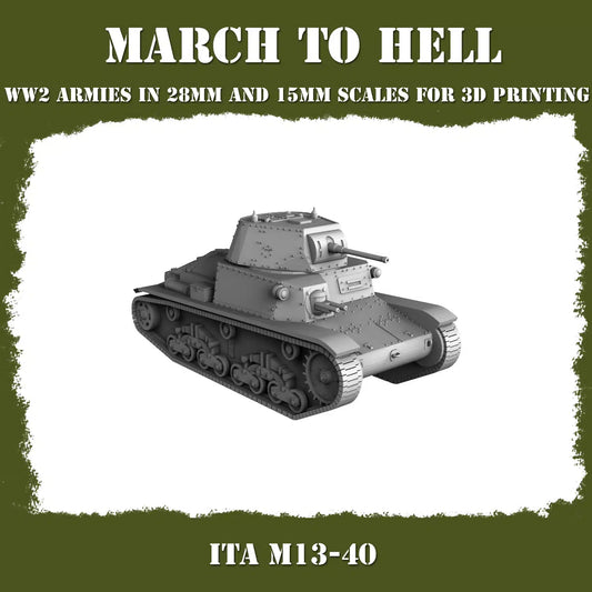 WW2 ITALIAN ARMY (BERSAGLIERI) M13_40 | 3DBreed 15mm Wargaming Miniatures