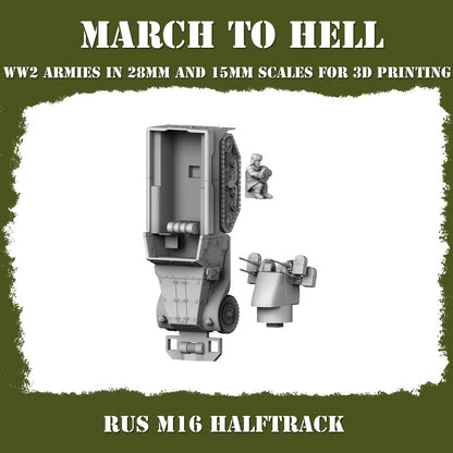 WW2 RED ARMY M16 HALFTRACK | 3DBreed 15mm Wargaming Miniatures