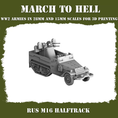 WW2 RED ARMY M16 HALFTRACK | 3DBreed 15mm Wargaming Miniatures
