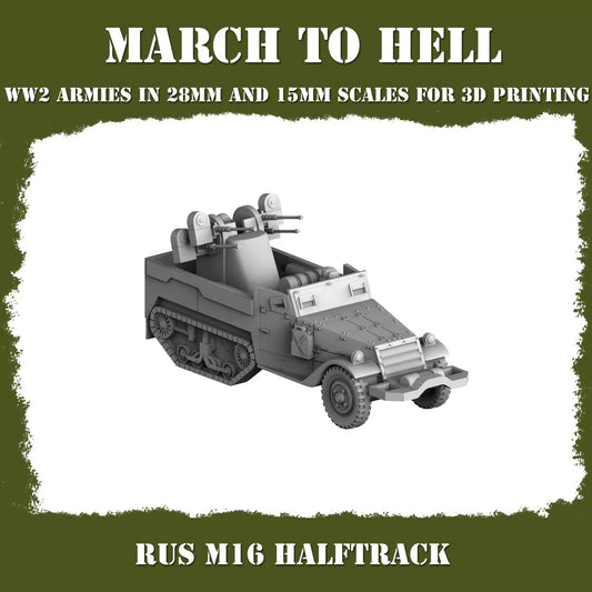 WW2 RED ARMY M16 HALFTRACK | 3DBreed 15mm Wargaming Miniatures