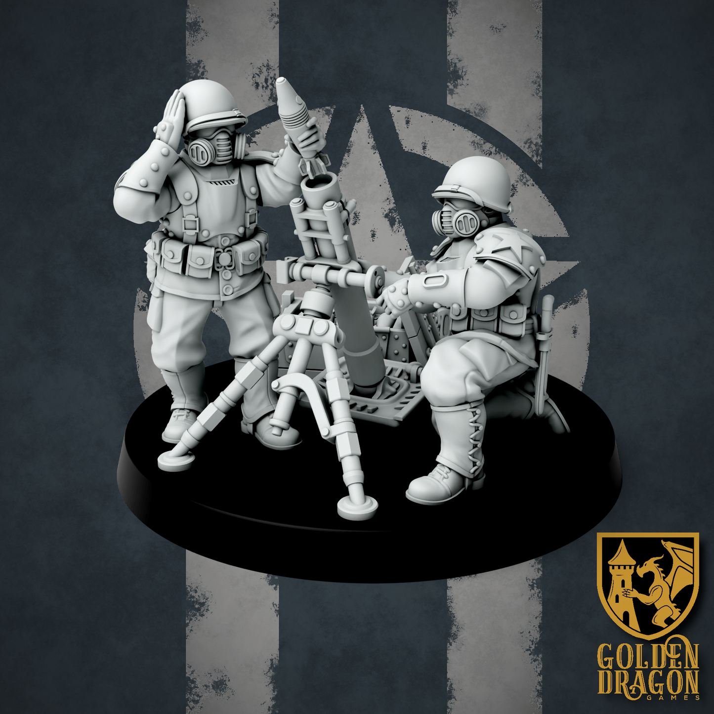 United States of America Infantry Heavy Weapons | Golden Dragon Games Weird WW2 Mortar Role Playing Miniatures