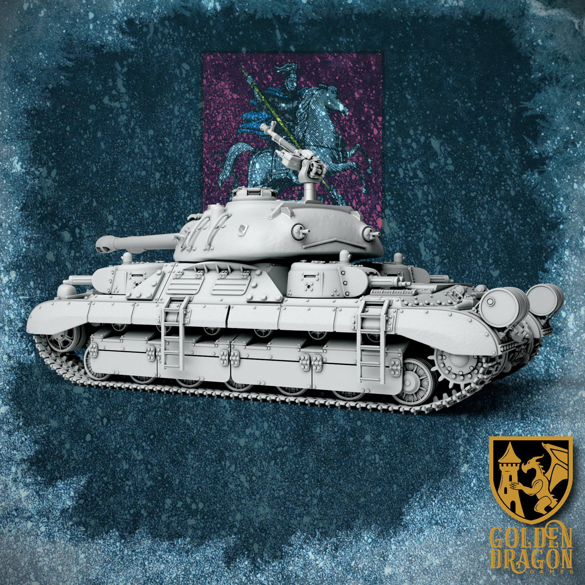 Russian Empire T-40 ’St. Mikhail’ Heavy Tank | Golden Dragon Games Weird WW2 Role Playing Miniatures