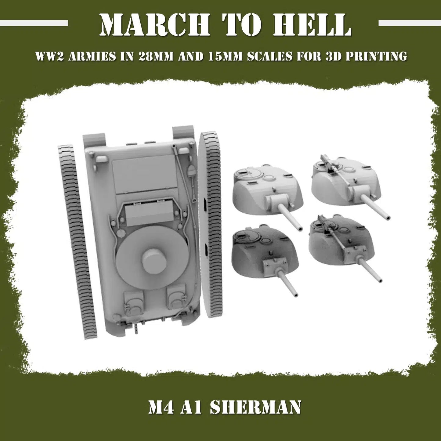 WW2 UNITES STATES MARINES (USM) M4 SHERMAN | 3DBreed 15mm Wargaming Miniatures
