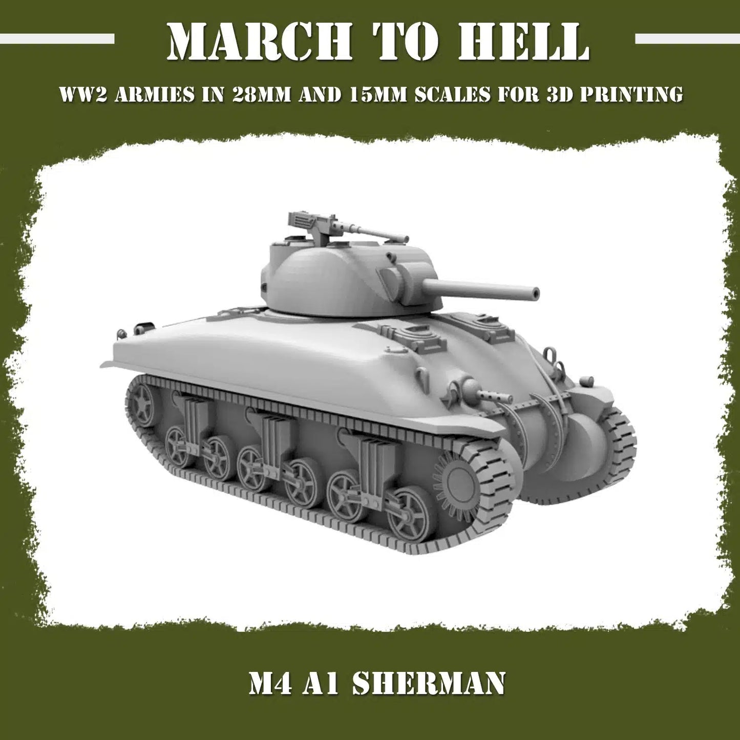 WW2 UNITES STATES MARINES (USM) M4 SHERMAN | 3DBreed 15mm Wargaming Miniatures
