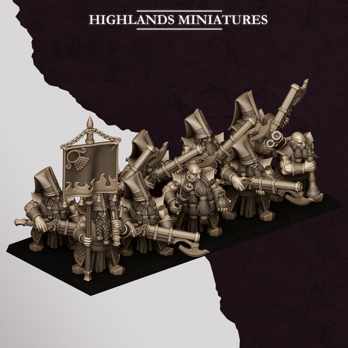 Sons of Marduk Shooters Jezzails | Highlands Miniatures 28/32mm Fantasy Wargaming Miniatures Role Playing Miniatures